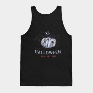 Halloween Scary Evil Pumkin with spiders Tank Top